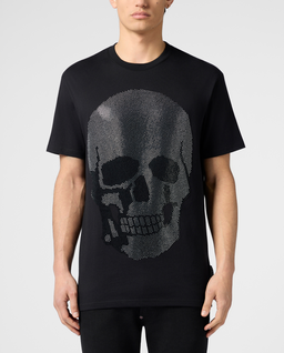 Czarny t-shirt z motywem czaszki - Image #1