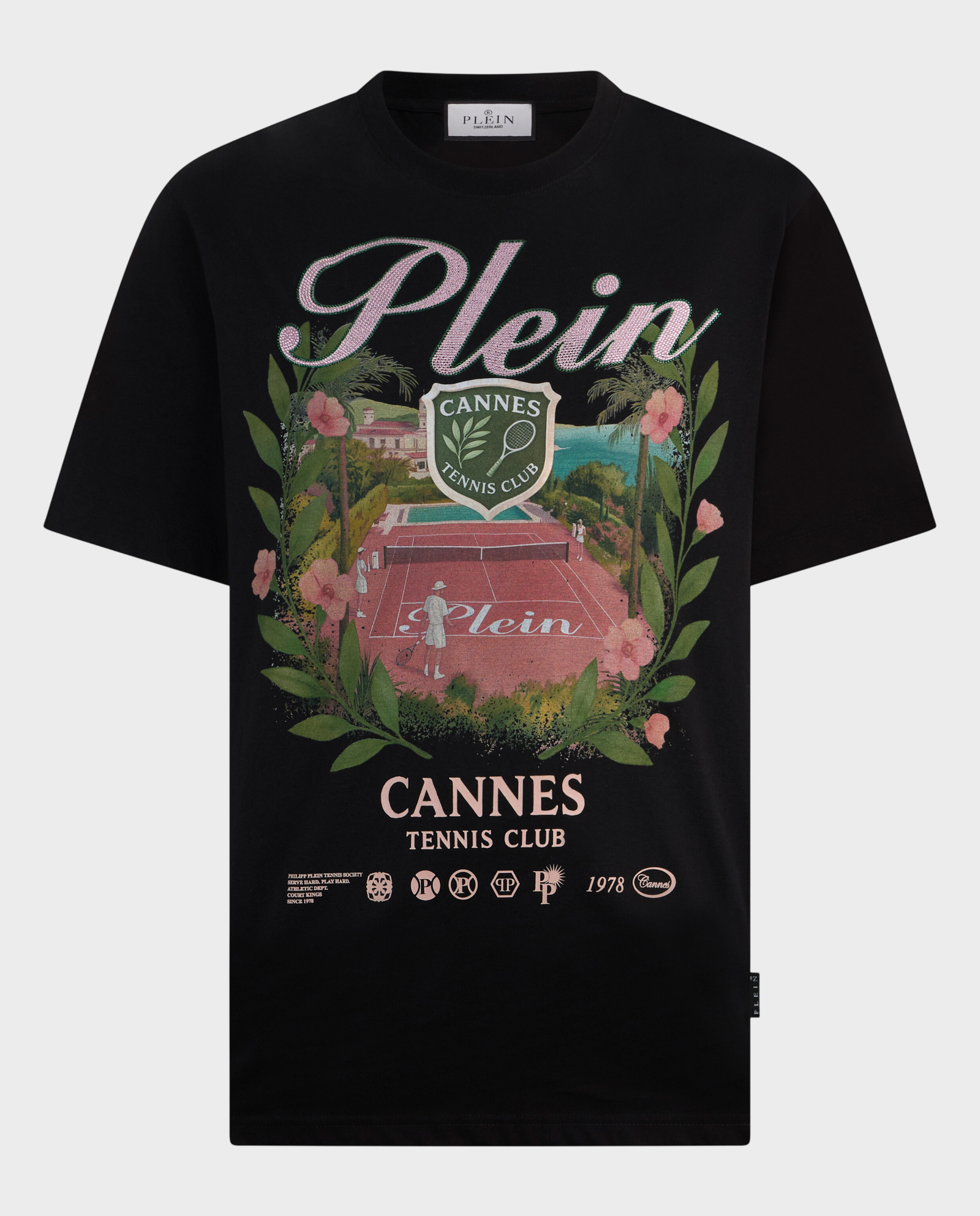 Czarny t-shirt Cannes Tennis Club - Image #0