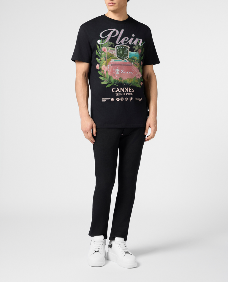 Czarny t-shirt Cannes Tennis Club - Image #3