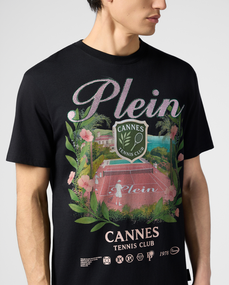 Czarny t-shirt Cannes Tennis Club - Image #4