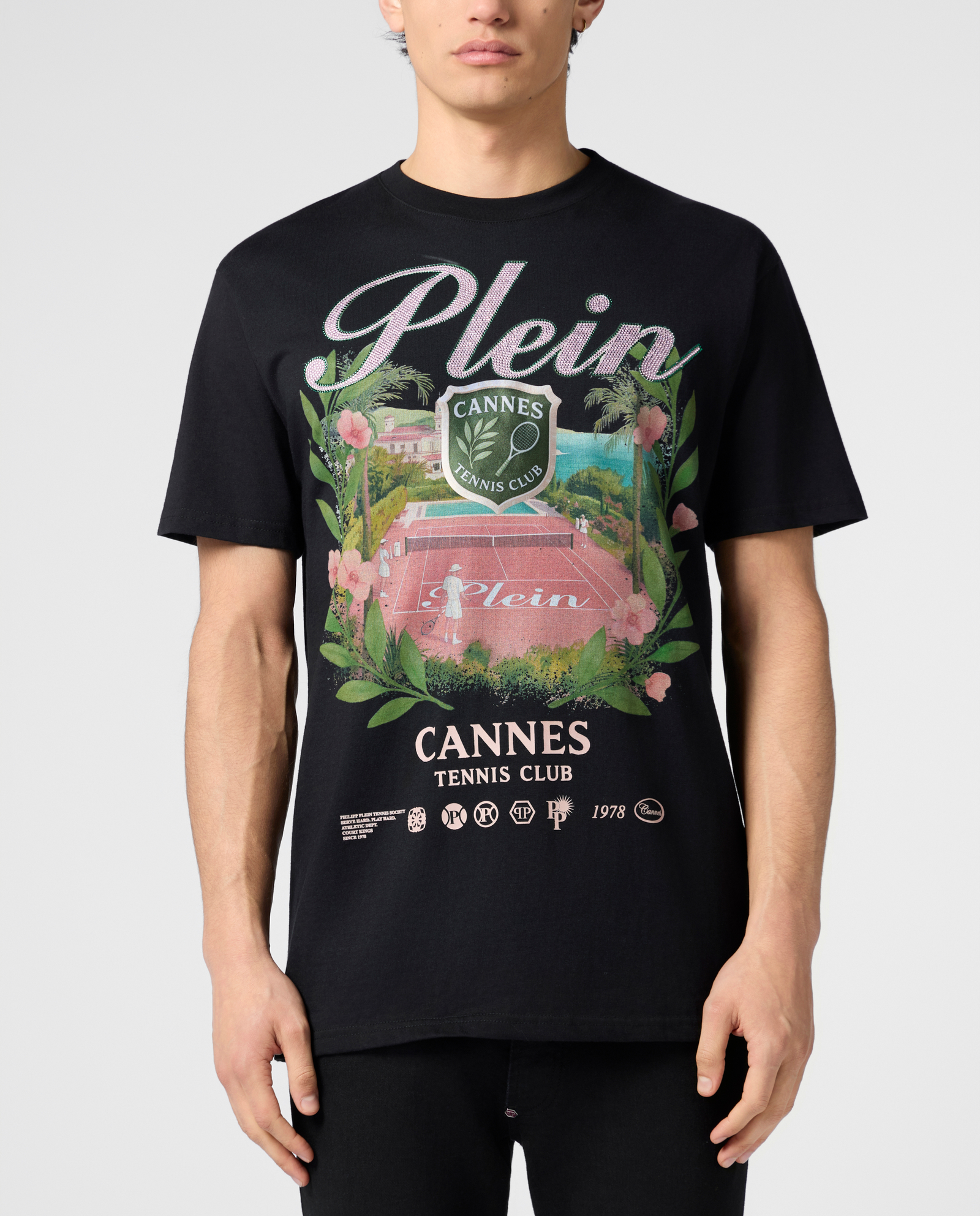 Czarny t-shirt Cannes Tennis Club - Image #1