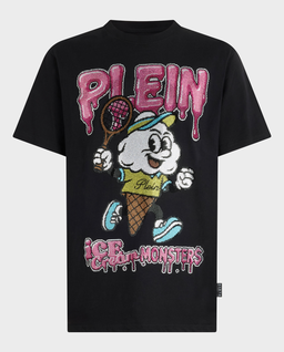 Czarny t-shirt Tennis Ice Cream - Image #0