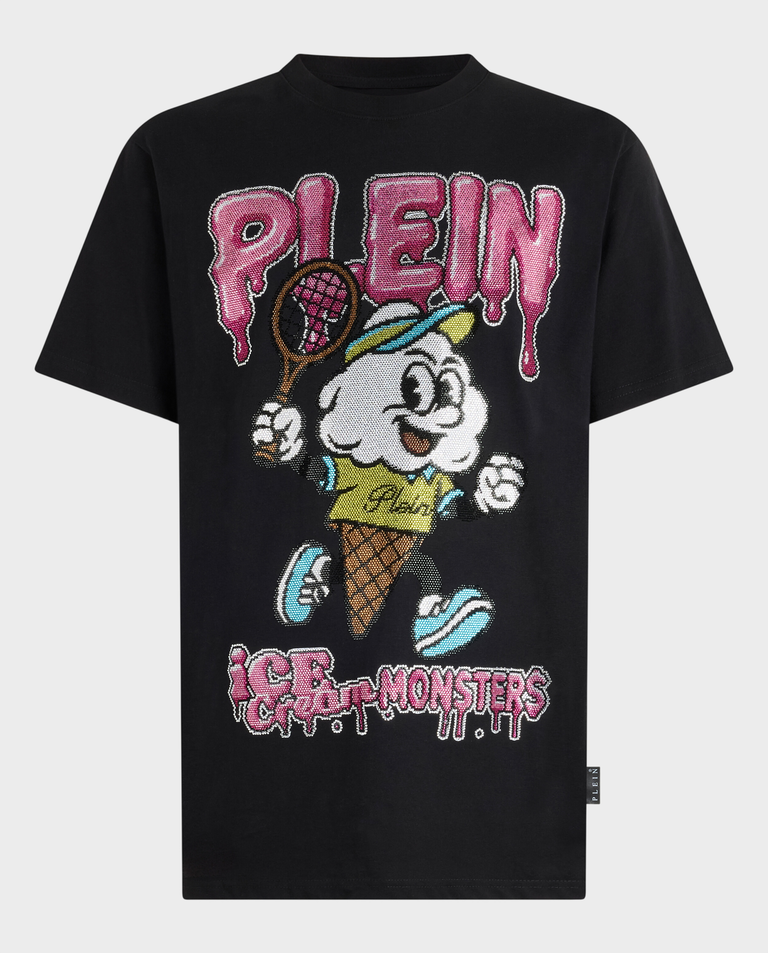 Czarny t-shirt Tennis Ice Cream