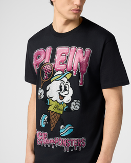 Czarny t-shirt Tennis Ice Cream - Image #4