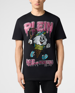 Czarny t-shirt Tennis Ice Cream - Image #1