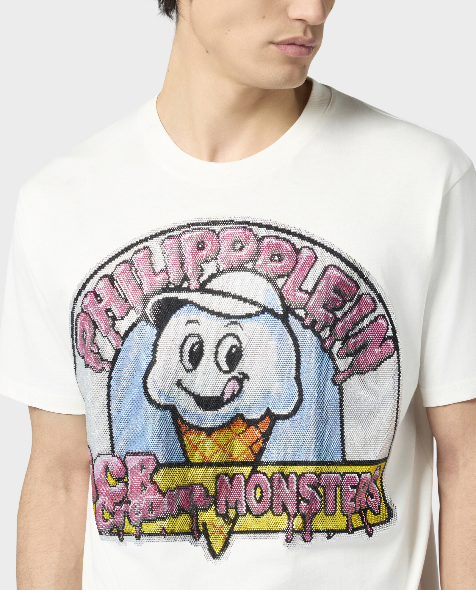 Biały t-shirt Ice Cream Monsters - Image #4