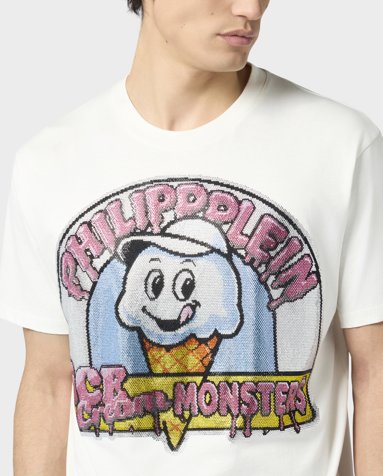 Biały t-shirt Ice Cream Monsters - Image #4