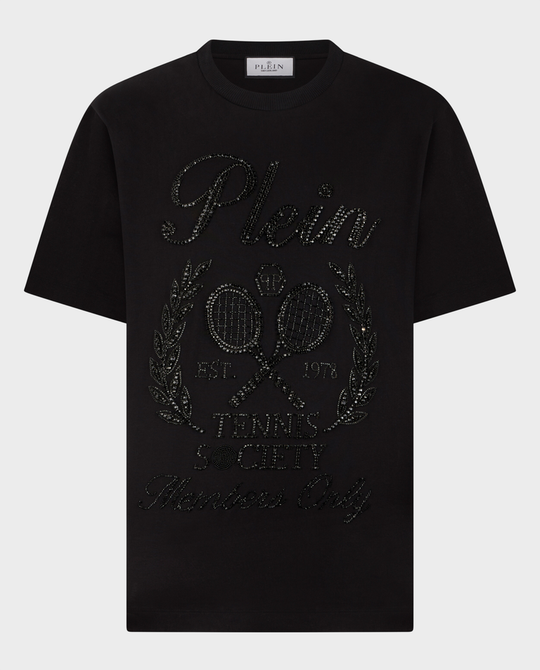 Czarny t-shirt Tennis Society