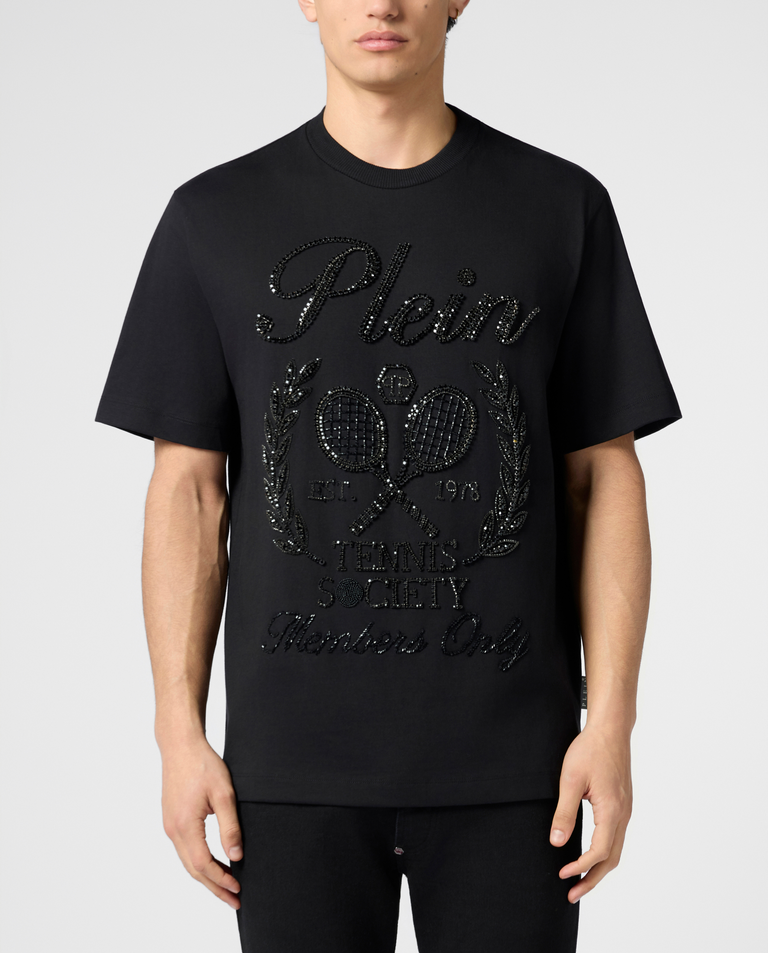 Czarny t-shirt Tennis Society