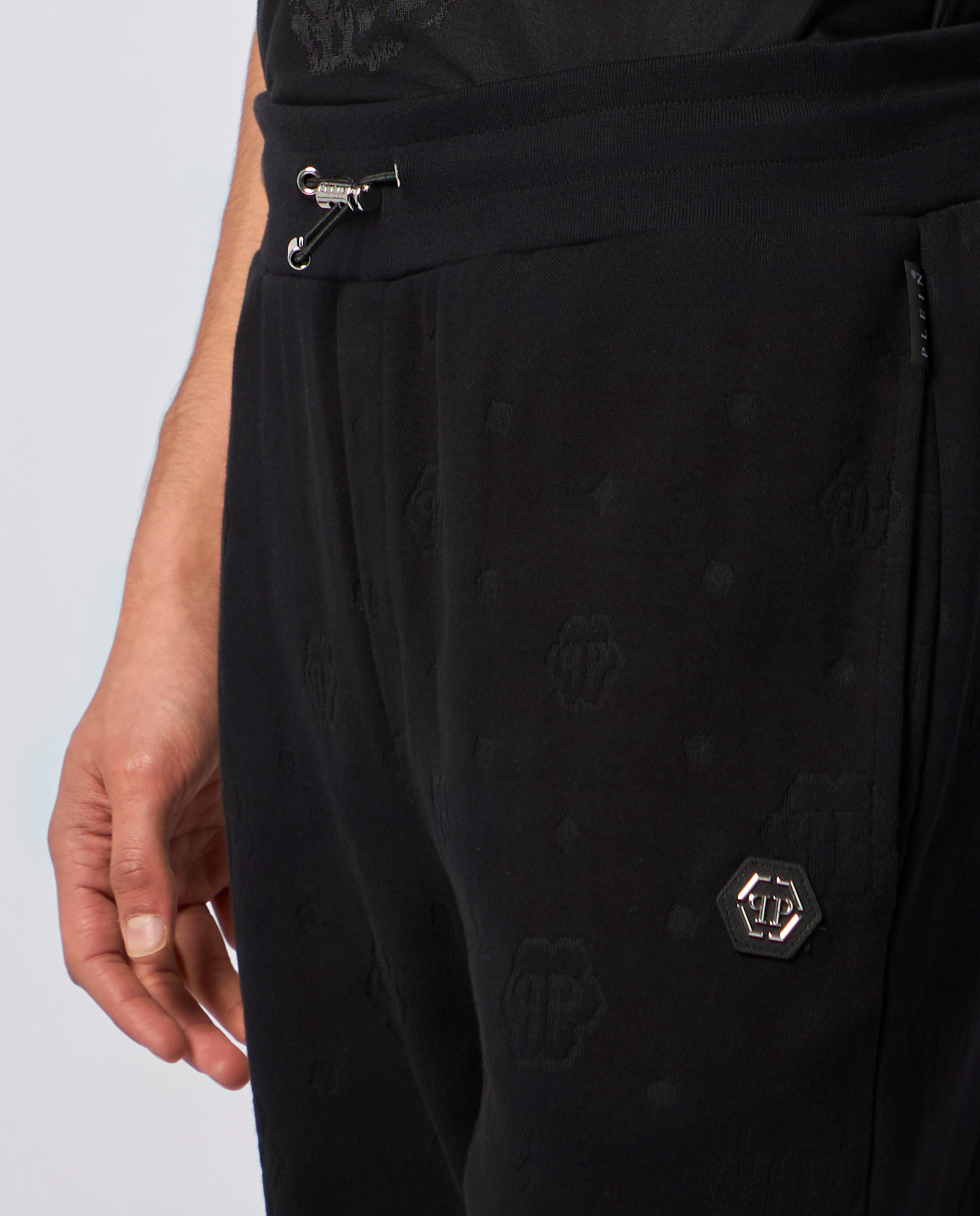 Czarne spodnie dresowe z monogramem - Image #4