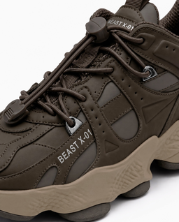 Brązowe sneakersy Beast X-01 - Image #5