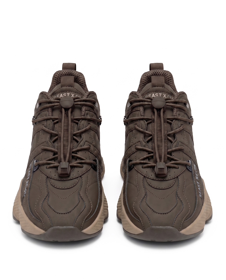 Brązowe sneakersy Beast X-01 - Image #4