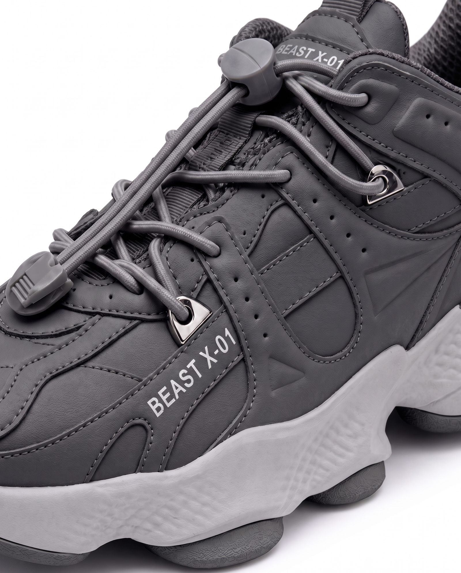 Szare sneakersy Beast X-01 - Image #4