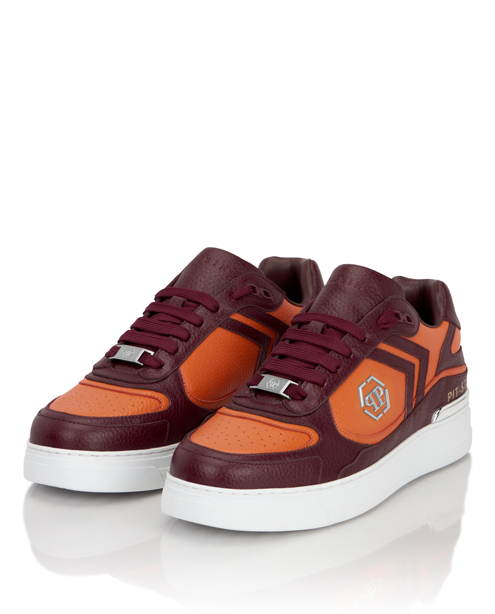 Bordowe sneakersy Pit-$top - Image #2