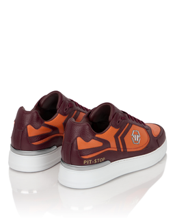 Bordowe sneakersy Pit-$top - Image #4