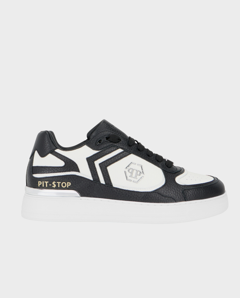 Biało-czarne sneakersy Pit-$top