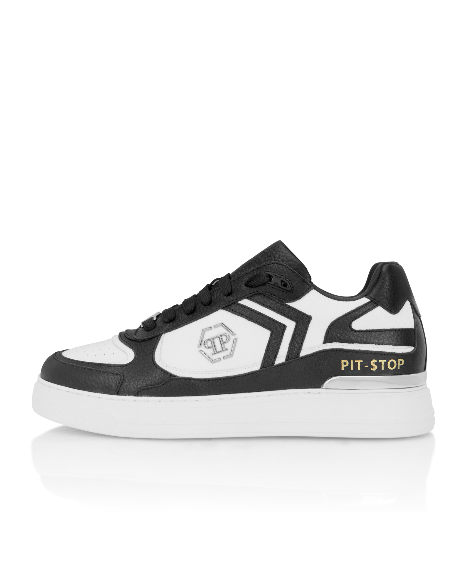Biało-czarne sneakersy Pit-$top - Image #3