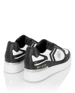 Biało-czarne sneakersy Pit-$top - Image #4