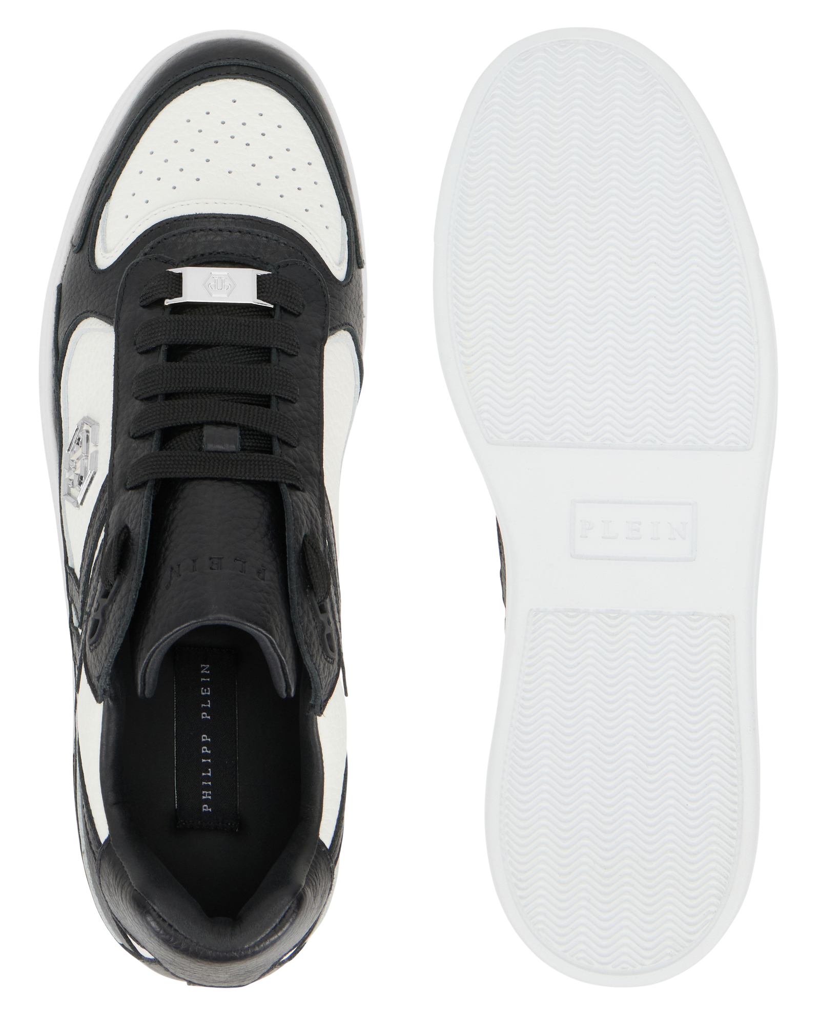 Biało-czarne sneakersy Pit-$top - Image #6