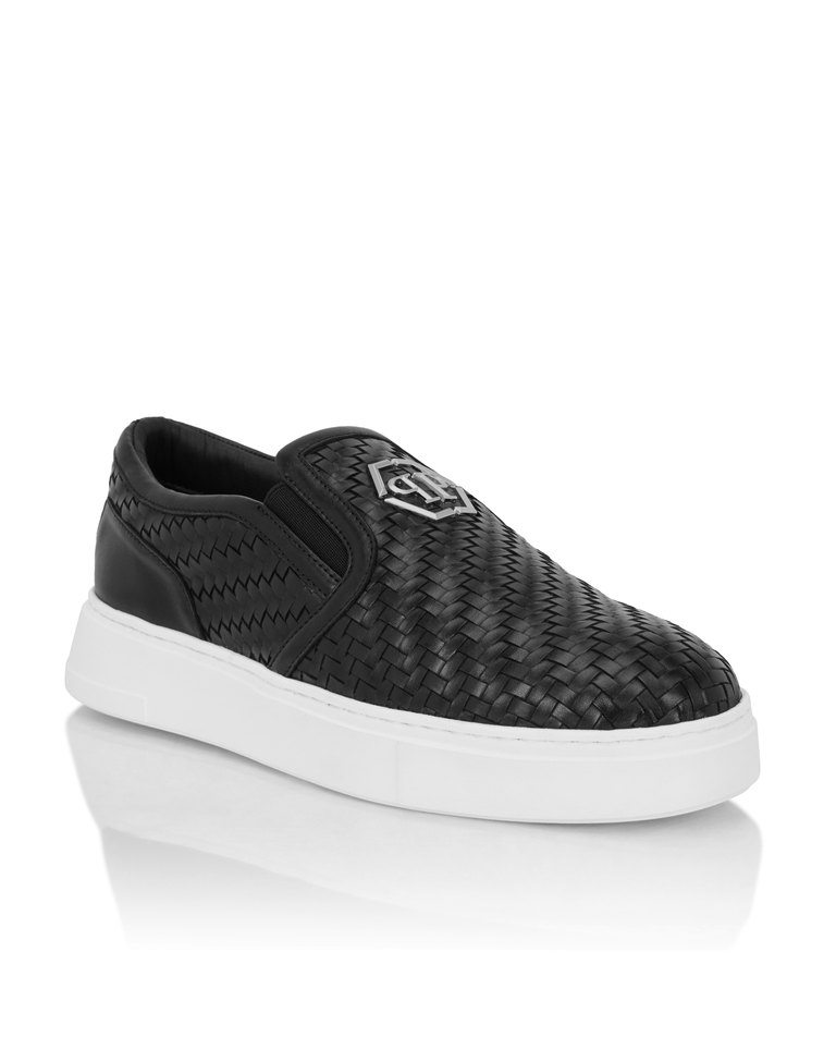 Czarne loafersy Hexagon