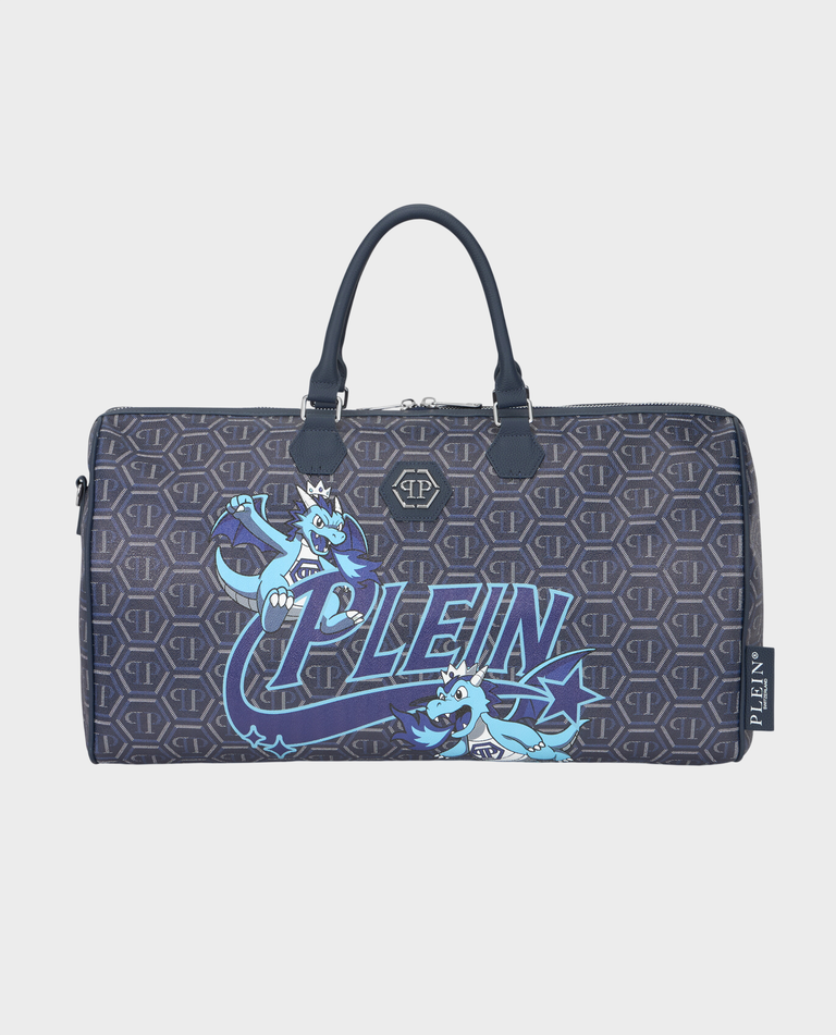 Granatowa torba podróżna z monogramem Space Dragons