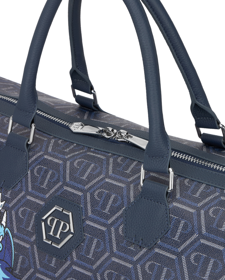 Granatowa torba podróżna z monogramem Space Dragons - Image #4