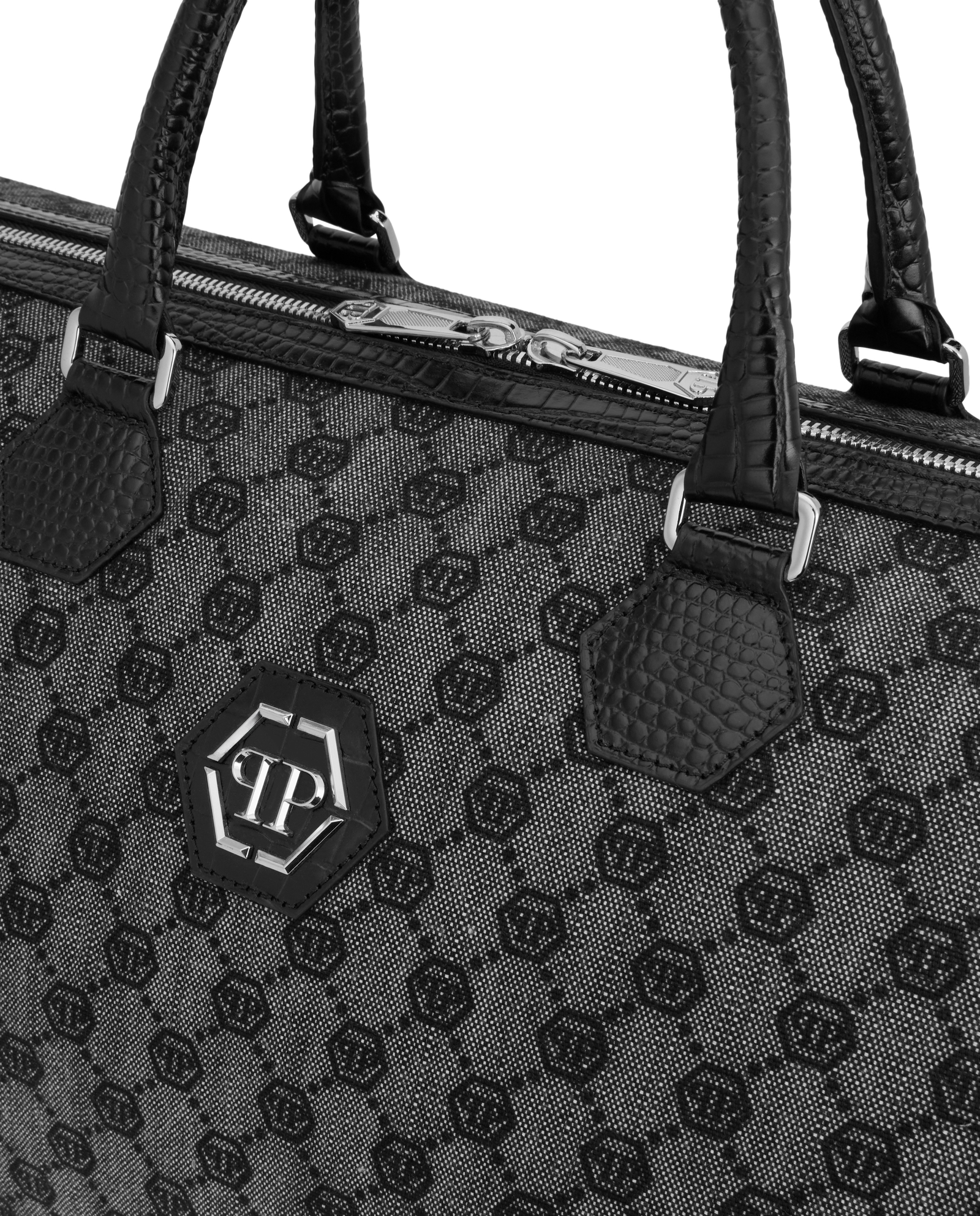 Czarna torba podróżna z monogramem - Image #4