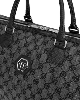 Czarna torba podróżna z monogramem - Image #4