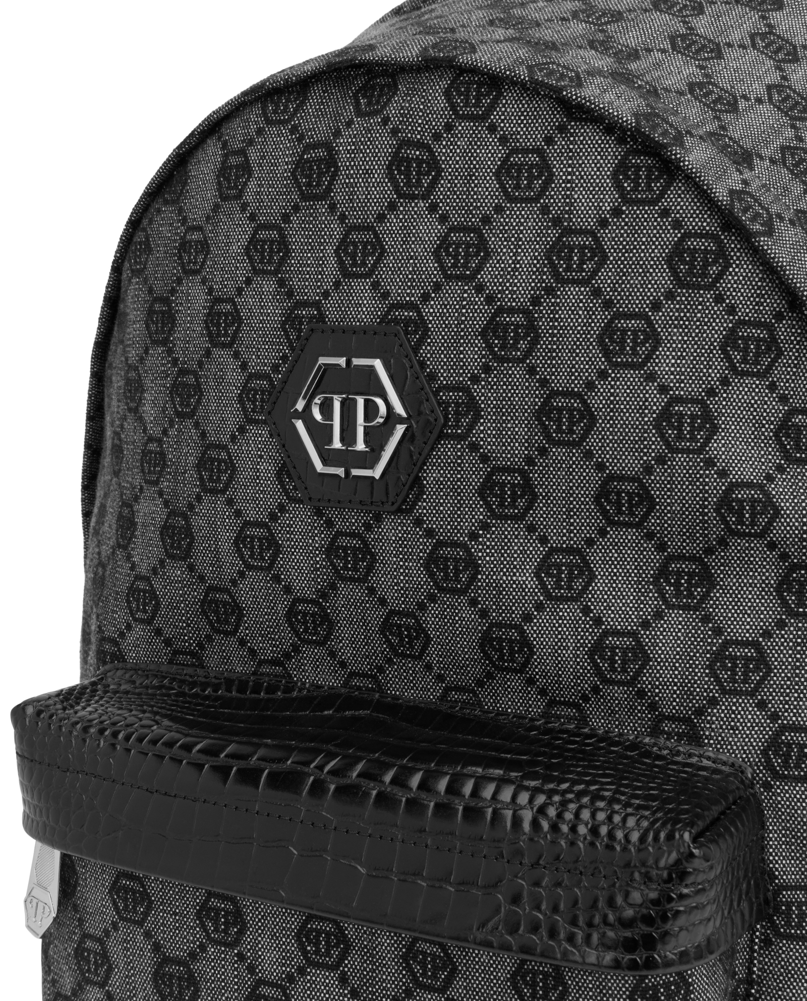 Czarny plecak z monogramem - Image #4