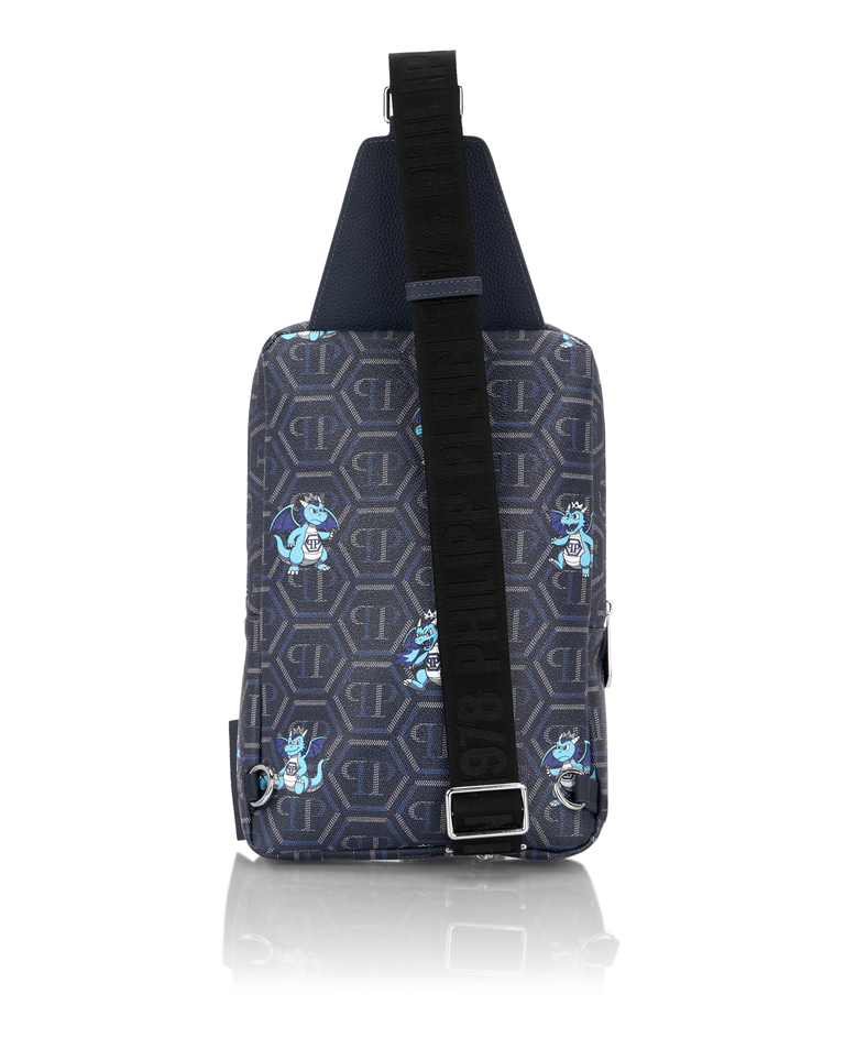 Granatowa torba crossbody z monogramem Dragons - Image #2