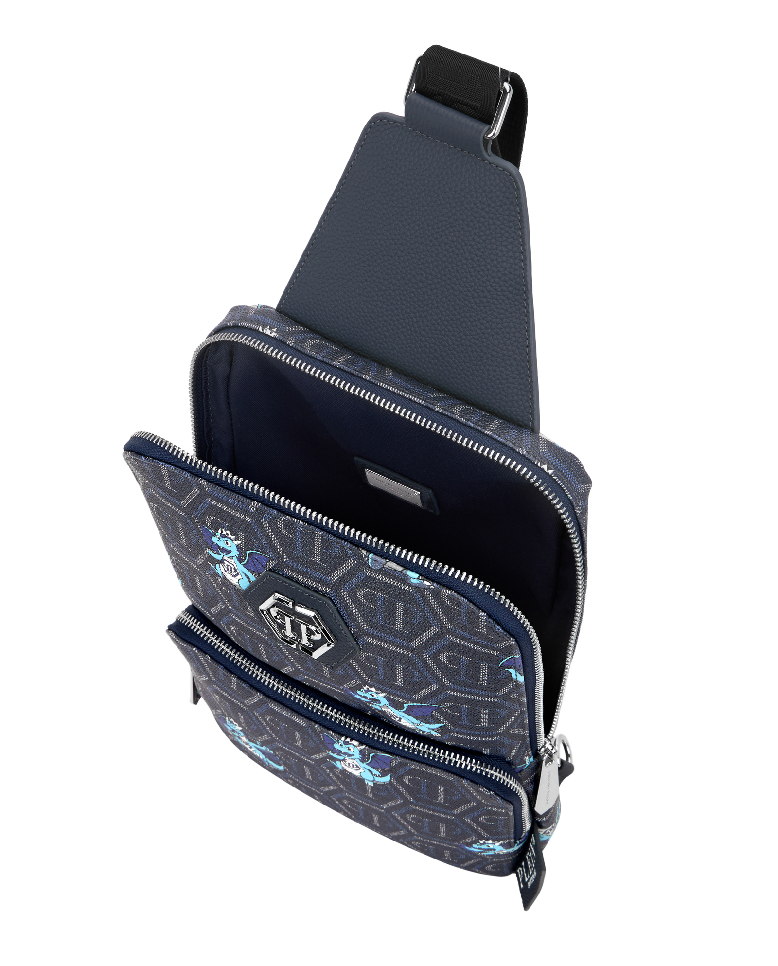 Granatowa torba crossbody z monogramem Dragons - Image #3