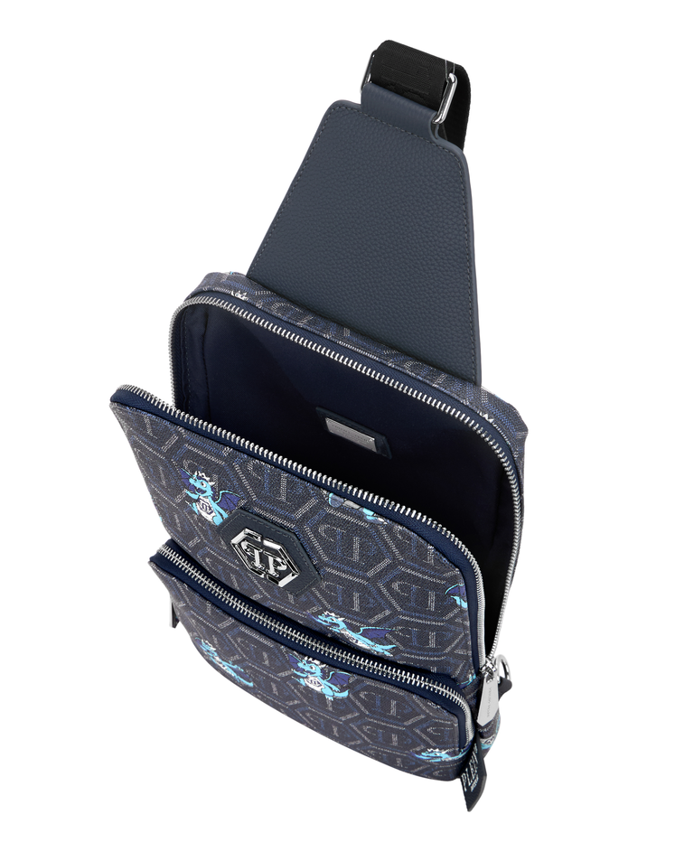 Granatowa torba crossbody z monogramem Dragons - Image #3