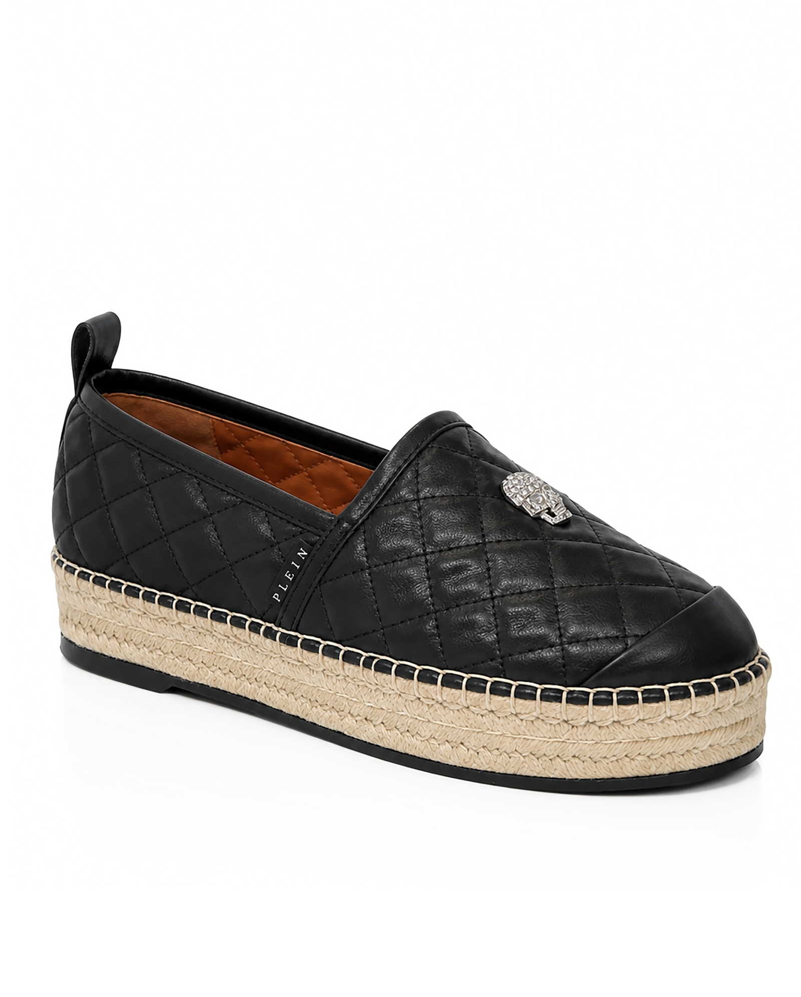 Czarne skórzane espadryle - Image #1