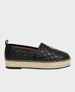 Czarne skórzane espadryle - Image #0