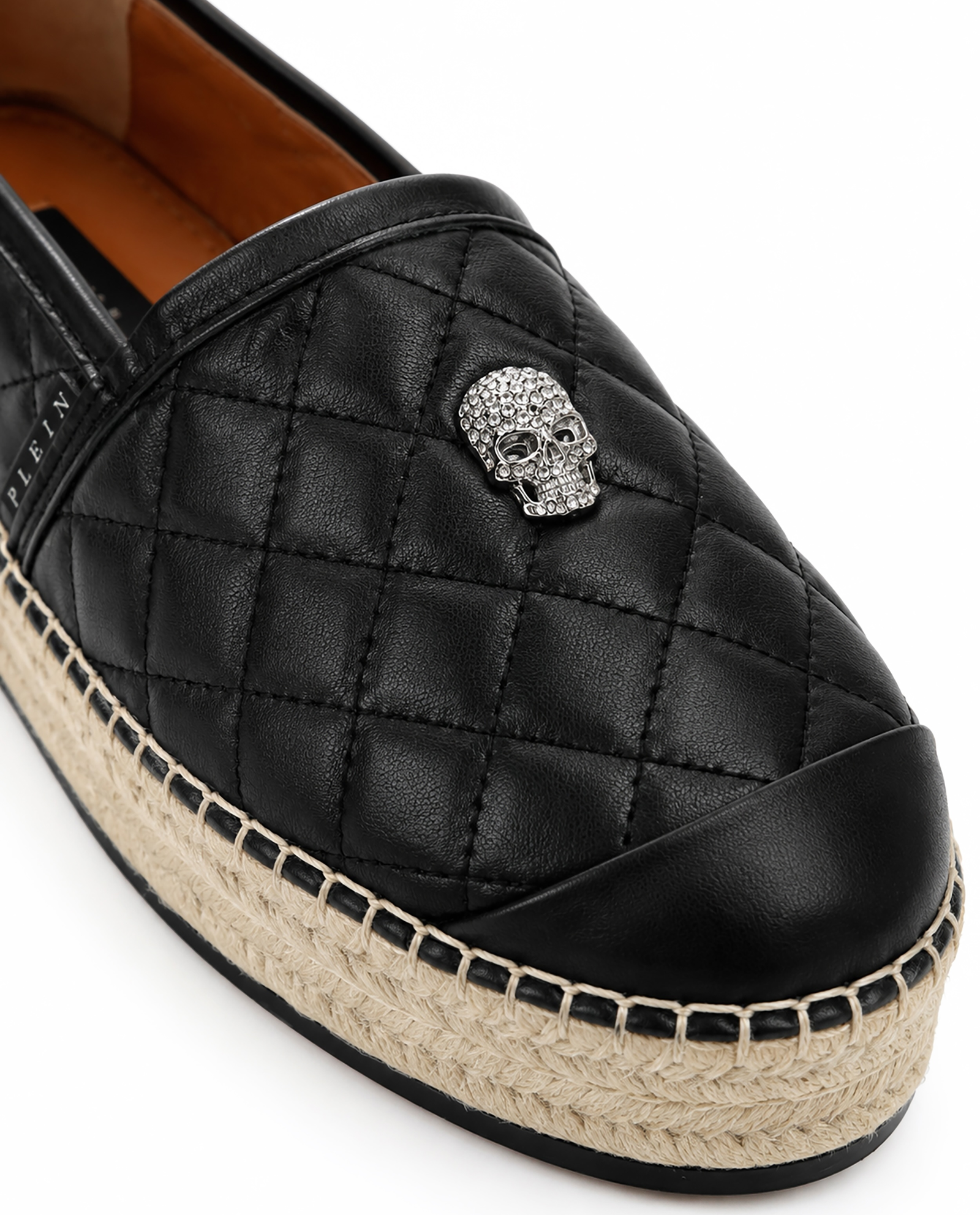 Czarne skórzane espadryle - Image #6