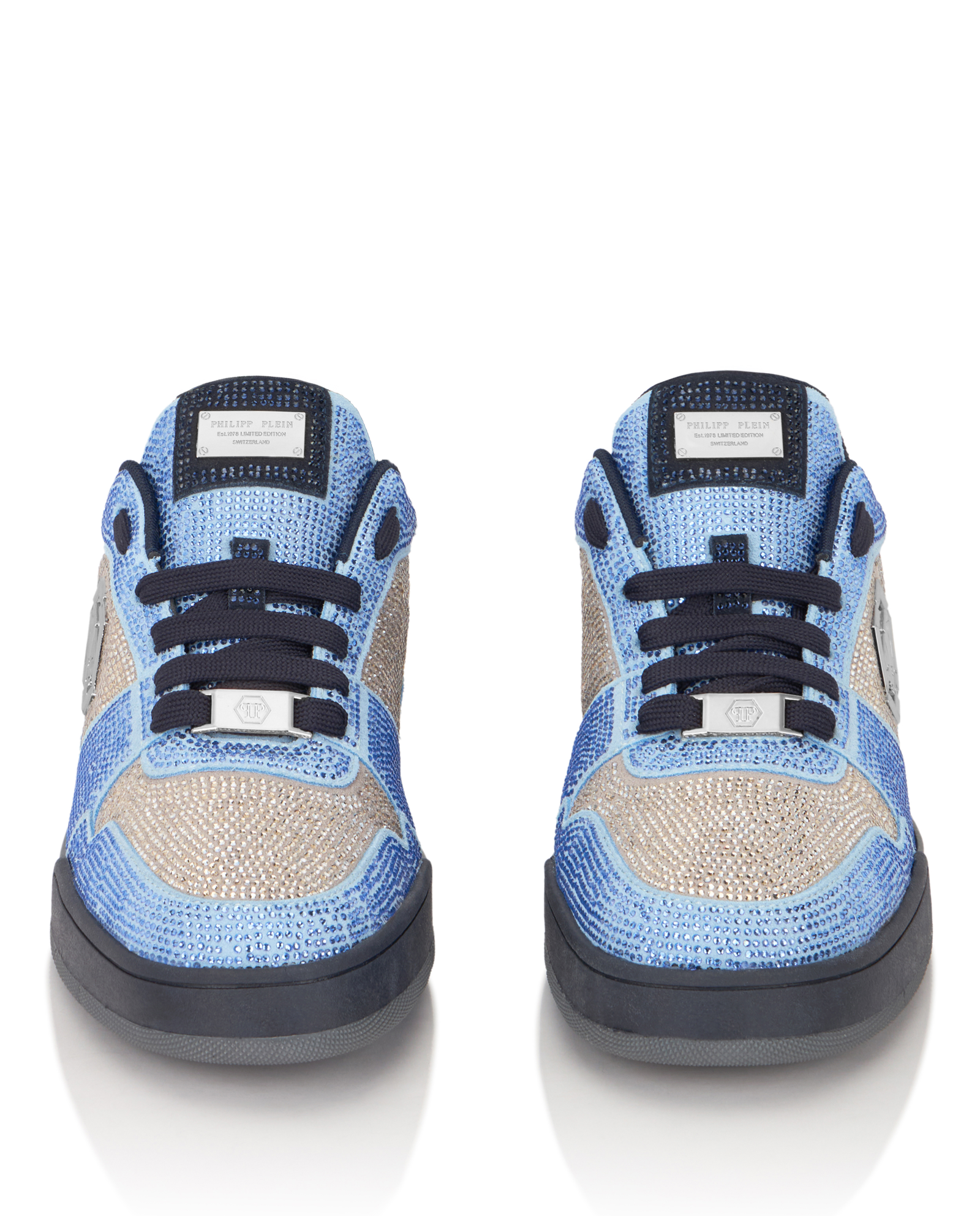 Niebieskie sneakersy z kryształkami P-Force 78 - Image #5
