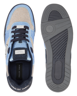 Niebieskie sneakersy z kryształkami P-Force 78 - Image #6