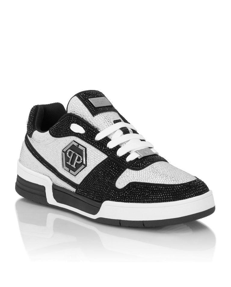 Biało-czarne sneakersy z kryształkami P-Force 78