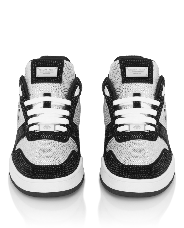 Biało-czarne sneakersy z kryształkami P-Force 78 - Image #5