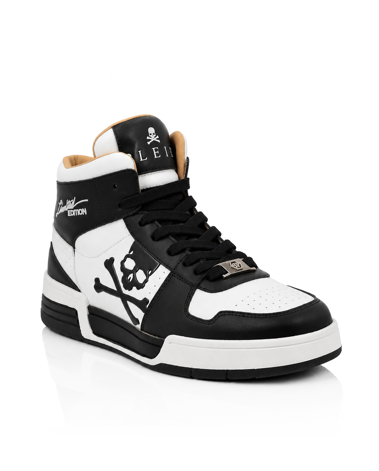 Biało-czarne sneakersy Hi-Top Notorius