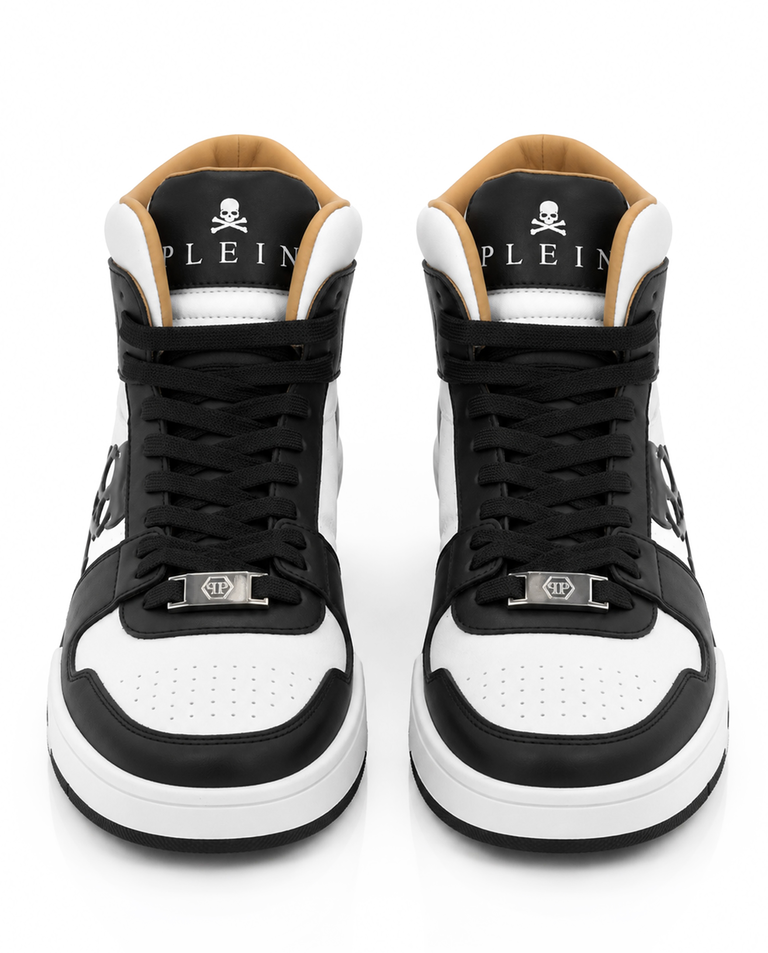 Biało-czarne sneakersy Hi-Top Notorius - Image #4