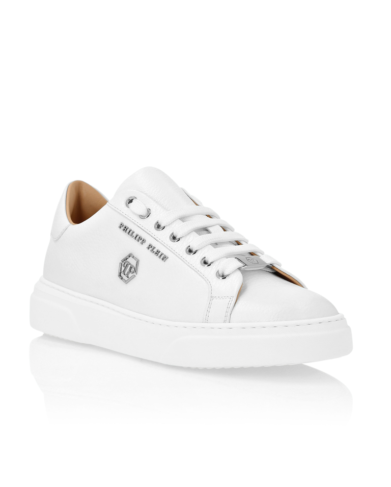 Białe skórzane sneakersy Hexagon