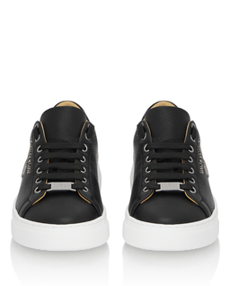 Czarne skórzane sneakersy Hexagon - Image #4