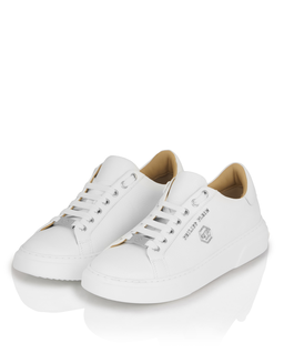 Białe skórzane sneakersy Hexagon - Image #2