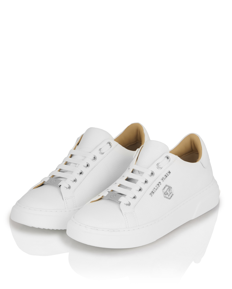 Białe skórzane sneakersy Hexagon - Image #2