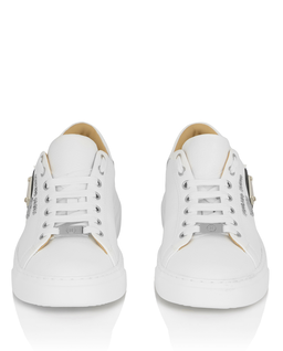 Białe skórzane sneakersy Hexagon - Image #4