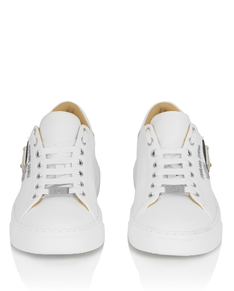 Białe skórzane sneakersy Hexagon - Image #4