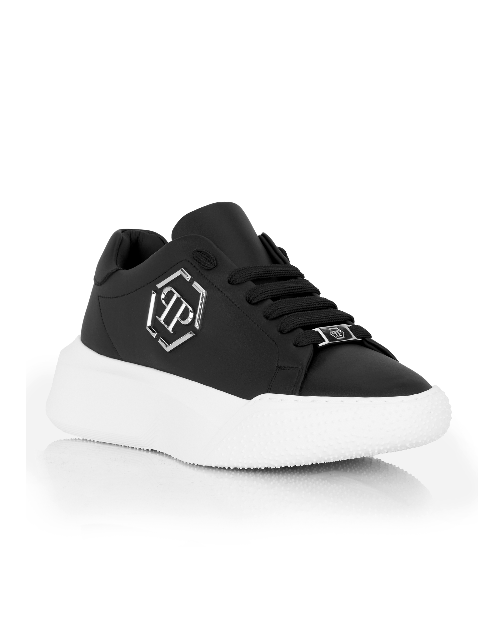 Czarne sneakersy na kontrastowej podeszwie Godzilla Runner Hexagon - Image #1