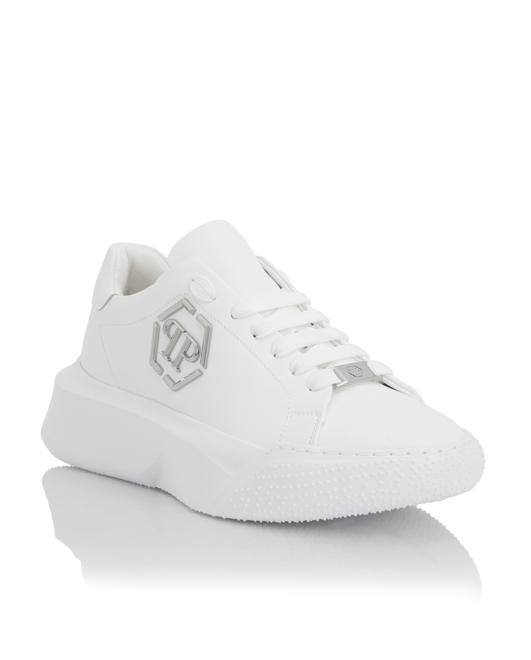 Białe sneakersy Godzilla Runner Hexagon
