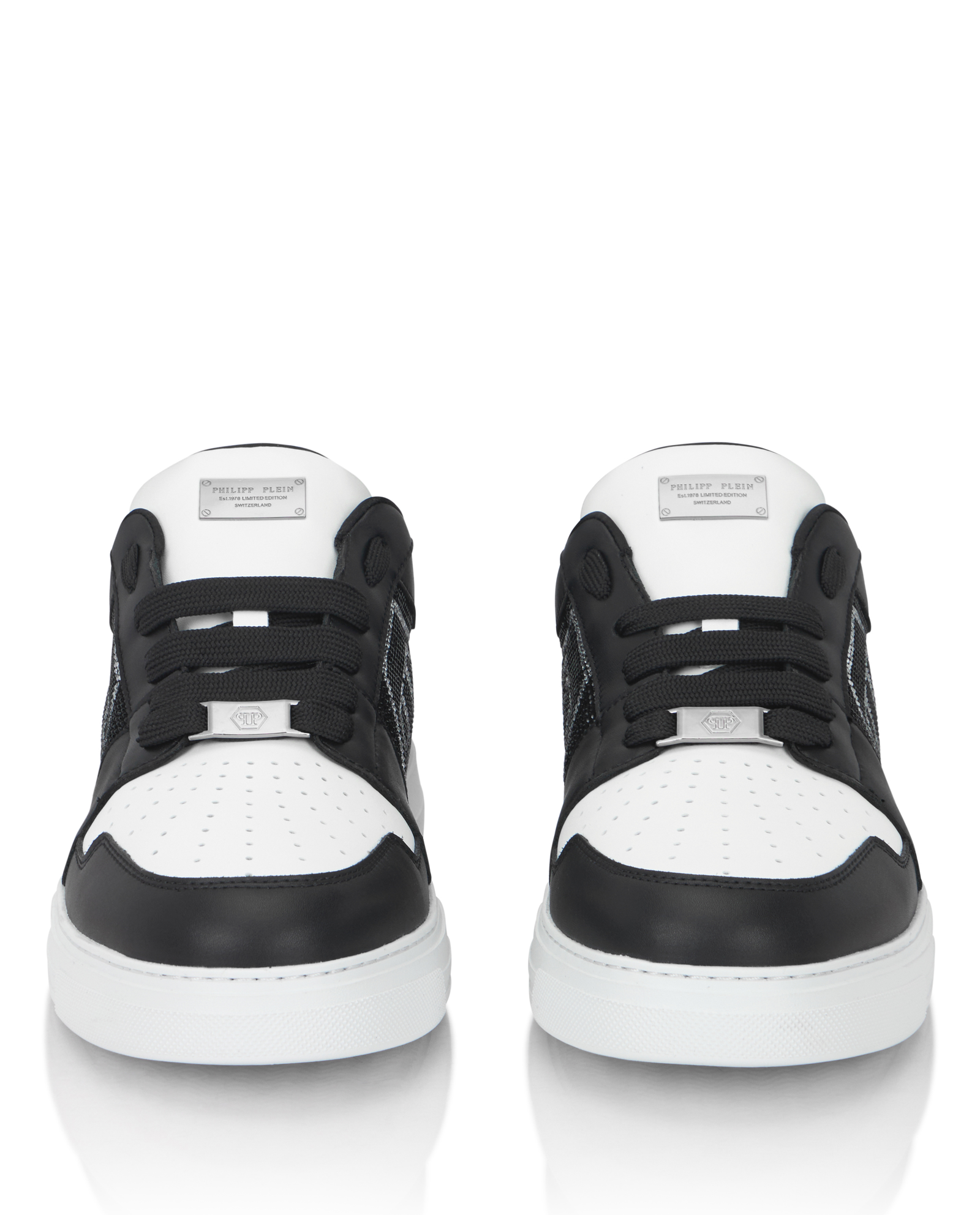 Czarno-białe sneakersy Crystal Hexagon - Image #4